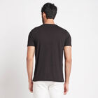 राउंड नेक टी-शर्ट, काला, small image number null