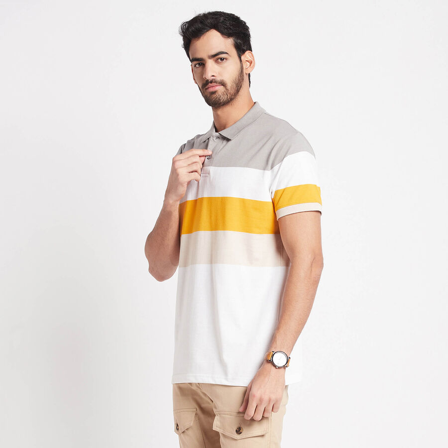 Stripes Polo Shirt, White, large image number null