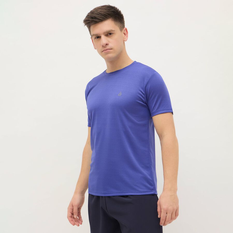 Men's Rich Royal Blue Crew Neck Athleisure Drifit T-Shirt, Royal Blue, large
