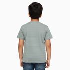 Boys Light Green Crew Neck Casual Half Sleeve T-Shirt, हल्का हरा, small