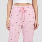 Women's Off White Straight Fit Strawberry Lounge Pyjama, ऑफ व्हाइट, small