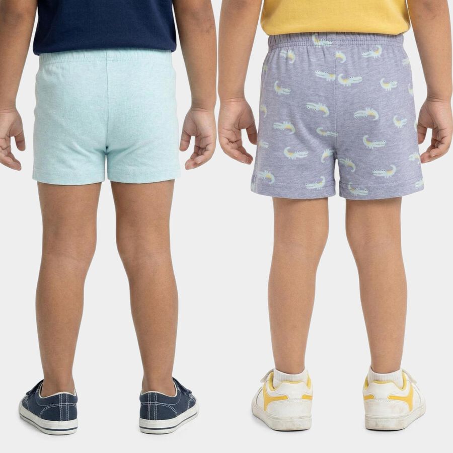Boys' Blue Cotton Regular Fit Briefs, Mid Blue, large