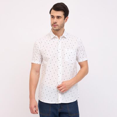 Men's 100% Cotton Regular Collar Casual Shirt