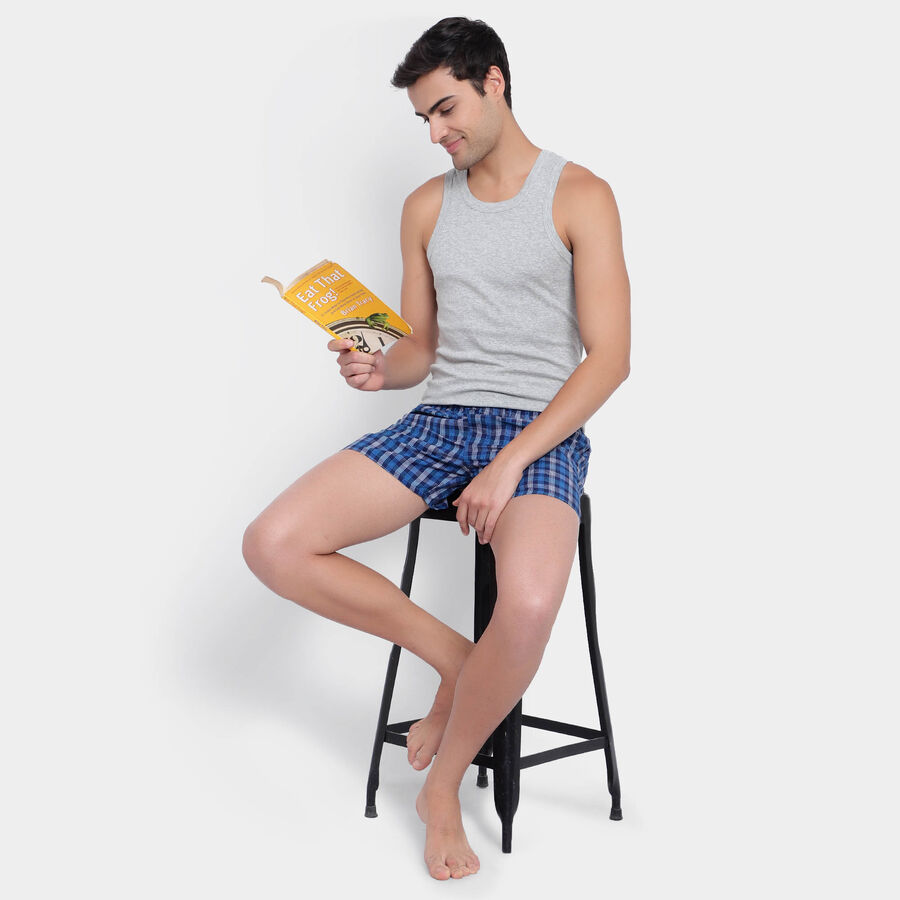 Checks Boxers, Mid Blue, large image number null