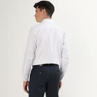 Men's Rich Eggshell White Classic Formal Shirt, सफ़ेद, small