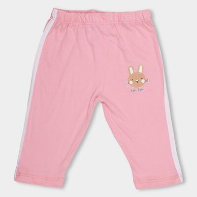 Infants' Soft Pink Elasticated Bunny Print Pyjama