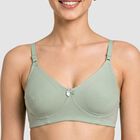Women's Mint Green Cotton Blend Regular Bralette Bra, हल्का हरा, small