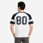 Men's Dark Blue Round Neck Raglan T-Shirt, Dark Blue, small