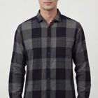 Men's Navy Blue Cotton Classic Casual Shirt, Navy Blue, small