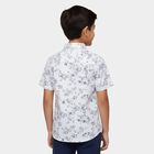 Boys White Cotton Classic Casual Shirt, White, small