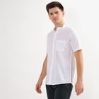 Men's Rich Eggshell White Cotton Regular Collar Casual Shirt, White, small image number null