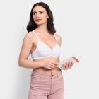 Ladies' 100% Cotton Bra, White, small image number null