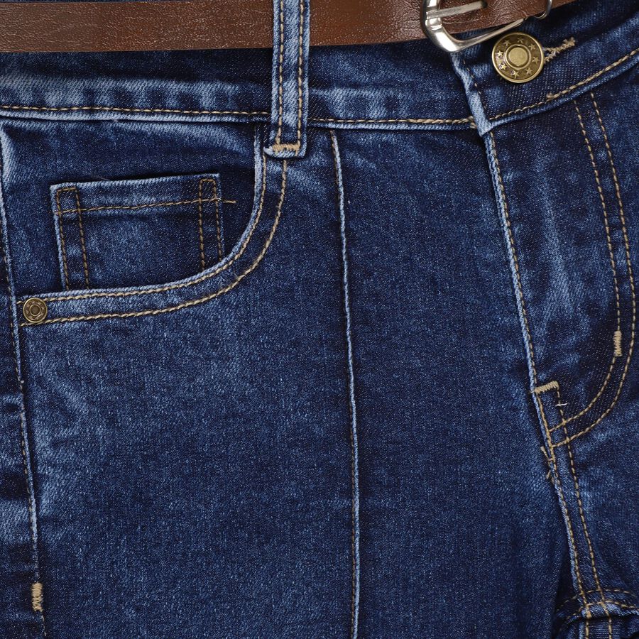 Girls' Jeans, Mid Blue, large image number null