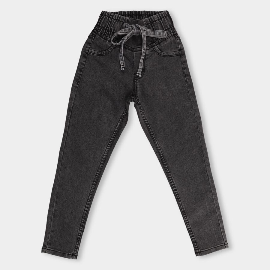Girls' Jeans , Black, large image number null