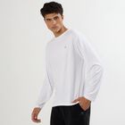 Men's Bright White Crew Neck Casual T-Shirt, White, small image number null