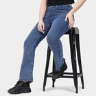 Ladies' Jeans , मध्यम नीला, small