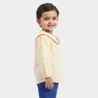 Infants Yellow Cotton Peter Pan Collar Shirt, पीला, small
