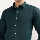Men's Formal Shirt, गहरा हरा, small image number null
