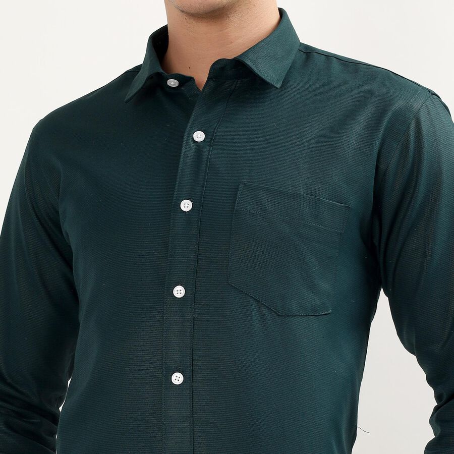 Men's Formal Shirt, गहरा हरा, large image number null
