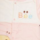 Infant Pink and White Hooded Casual Hipster Set, Light Pink, small