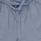 Boys' Light Blue Cotton Elastic Waist Bermuda Shorts, Light Blue, small