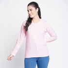 Stripes Round Neck Top, Pink, small image number null