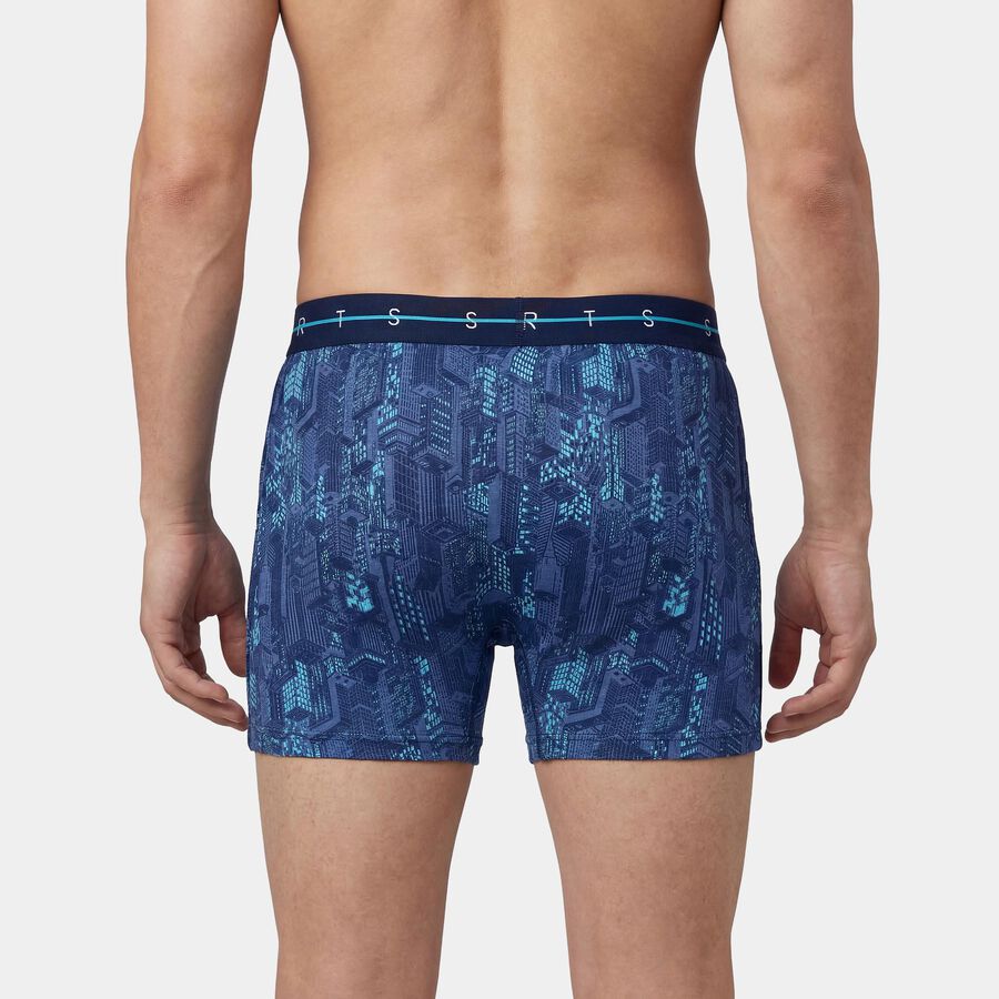 Men's Navy Blue Regular Fit Solid Trunks, नेवी ब्लू, large