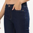 Women's Dark Indigo Flared Fit High-Rise Jeans, Dark Blue, small image number null