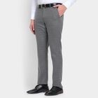 Men's Slim Fit Formal Trousers , गहरा ग्रे, small image number null