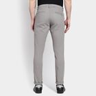 Men's 100% Cotton Slim Fit Casual Trousers , Light Grey, small image number null