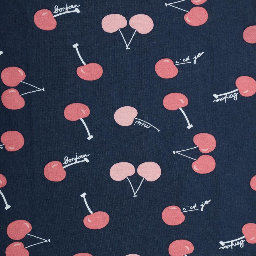 Girls' 100% Cotton Frock , Navy Blue, large image number null