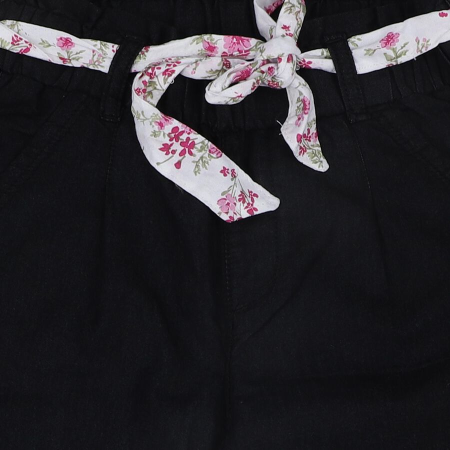 Girls' Black Slim Fit Classic Jeans, Black, large