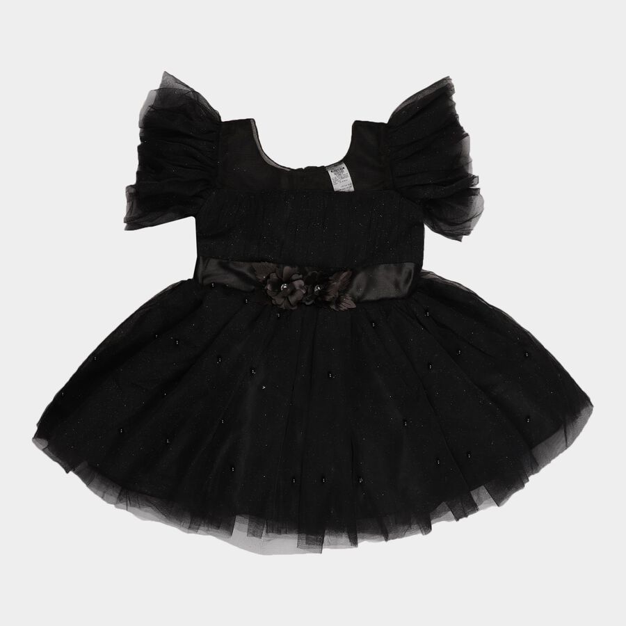 Girls Frock, Black, large image number null