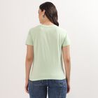 Ladies' 100% Cotton Round Neck T-Shirt, निऑन ग्रीन, small image number null