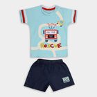 Infant Boys' 100% Cotton Baba Suit , Aqua, small image number null