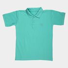 Boys' Dark Green Cotton Blend Crew Neck Graphic Printed T-Shirt, गहरा हरा, small