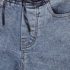 Boys' Stonewashed Blue Cargo Fit Jogger Jeans, हल्का नीला, small image number null