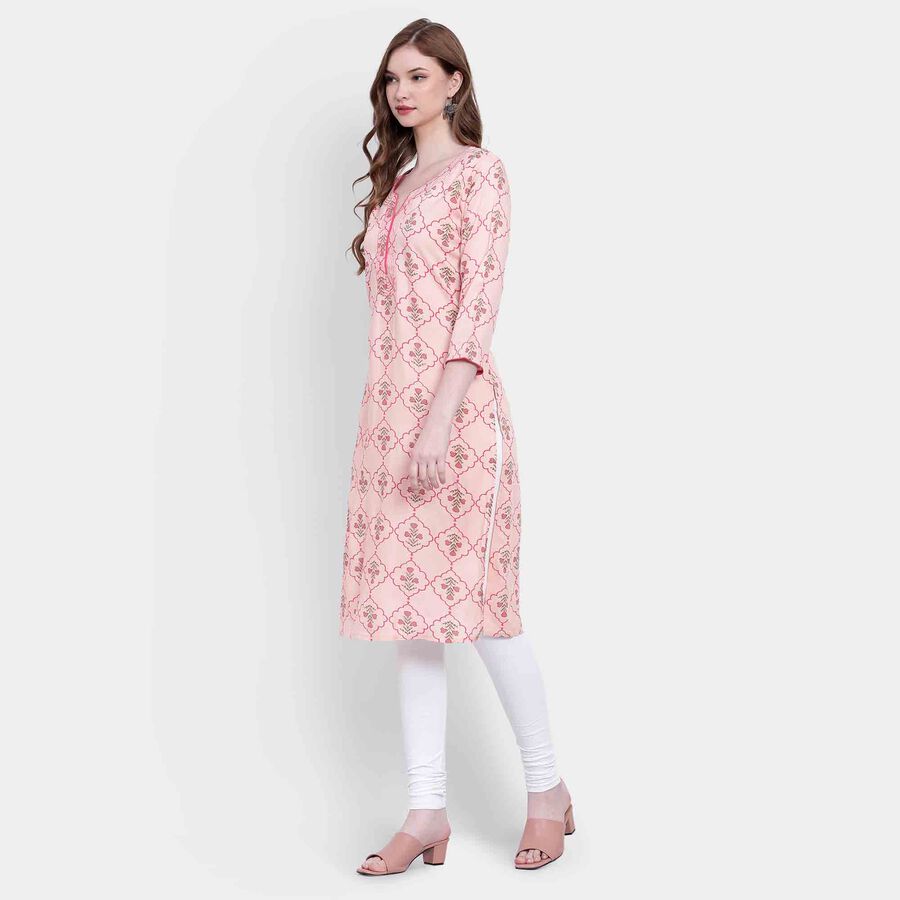 Printed Kurta, Light Pink, large image number null