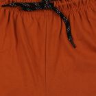 Boys' Orange Cotton Blend Regular Fit Bermuda Shorts, Orange, small