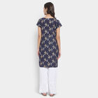Printed Straight Kurta, Teal Blue, small image number null