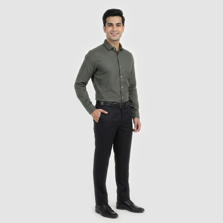 Men's Formal Shirt, Dark Green, large