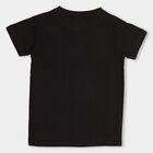 Boys' Half Sleeves T-Shirt , काला, small image number null