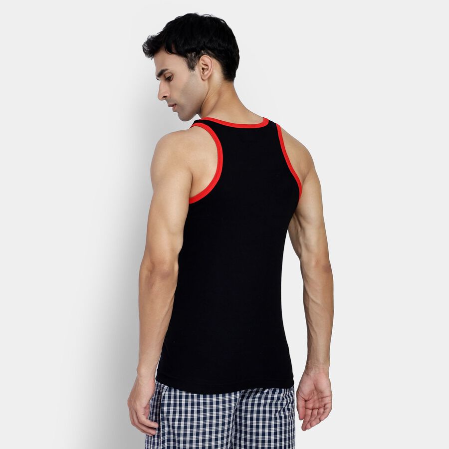 Men's 100% Cotton Gym T-Shirt, Black, large image number null