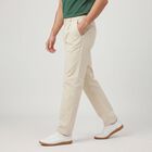 Men's Cream Slim Fit Chino Trousers, Off White, small