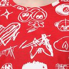 Ladies' Round Neck T-Shirt , Red, small