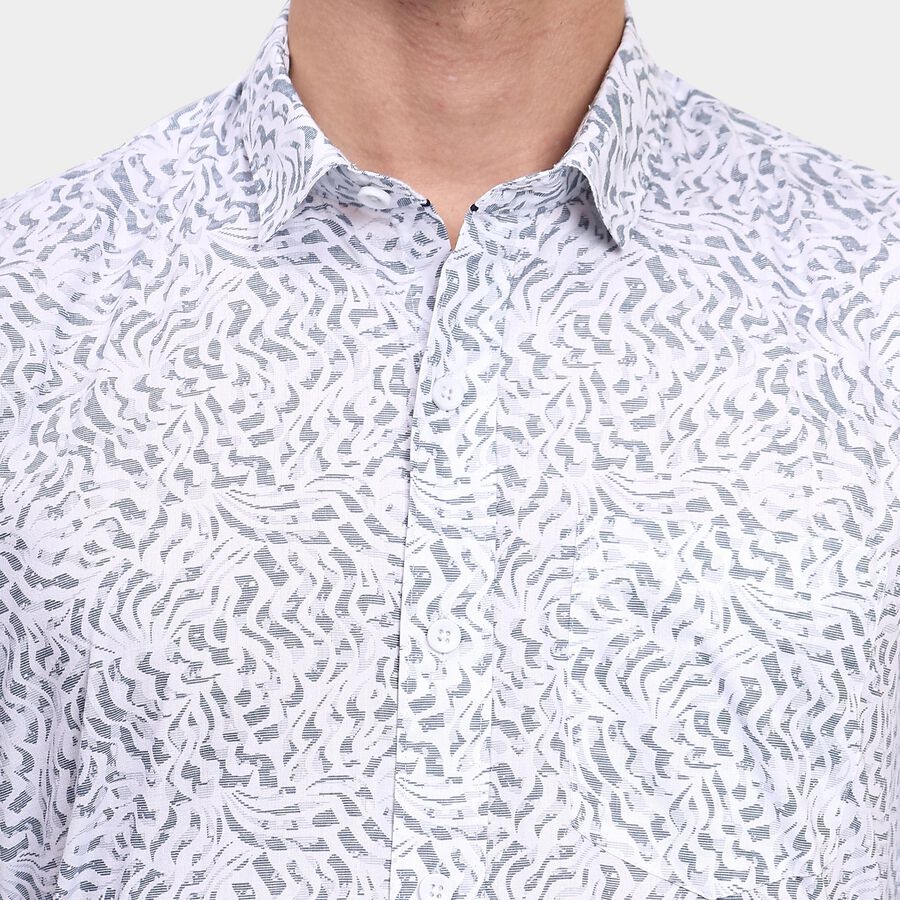 Men's 100% Cotton Casual Shirt, हल्का नीला, large