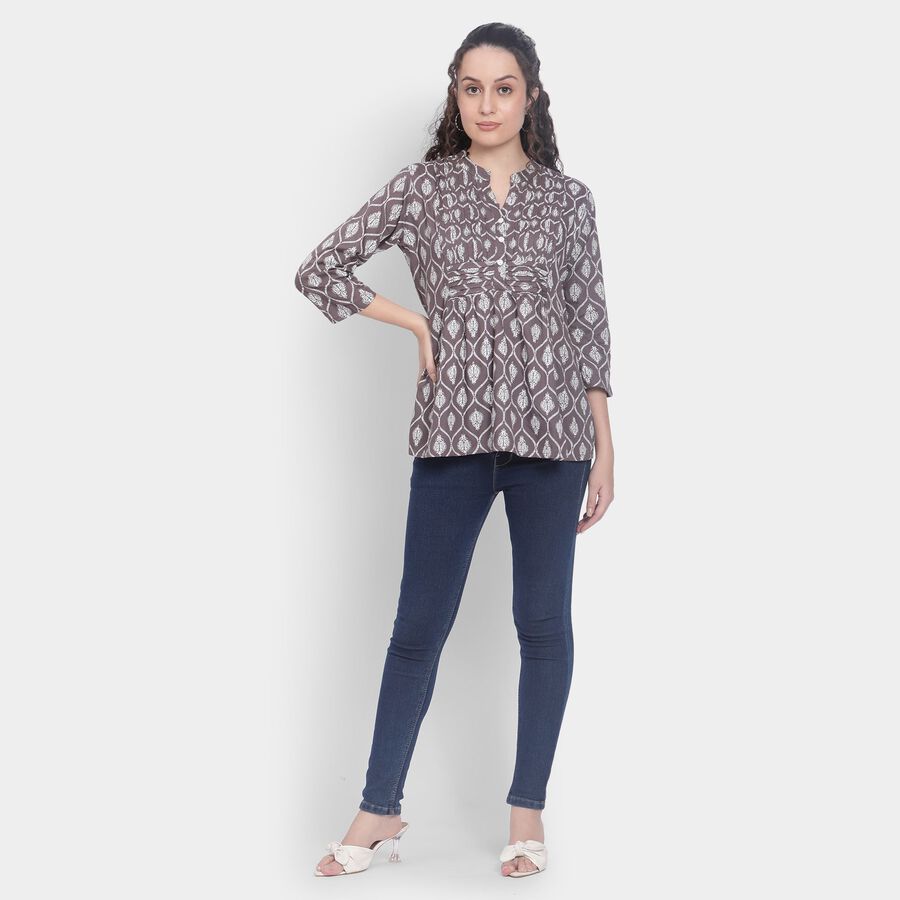 Ladies' Kurta , गहरा ग्रे, large image number null