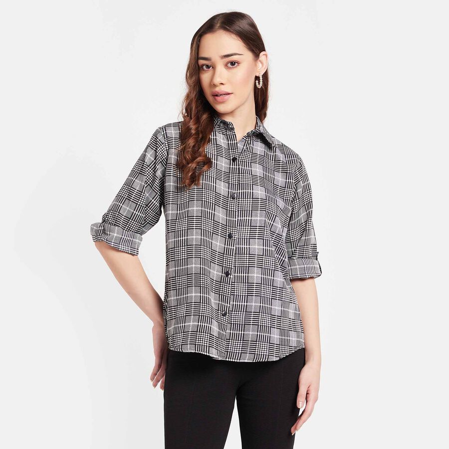 Checks Shirt, Black, large image number null