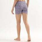 Women's Deep Purple Floral Printed Shorts, Purple, small image number null