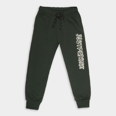 Boys' Deep Forest Green Printed Winter Pyjama